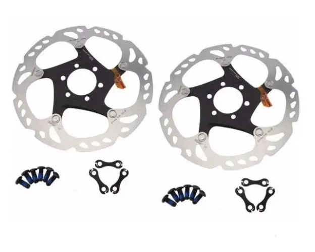 Par de Rotor Disco de Freio Shimano Xt Rt86 160mm 6 Furos 