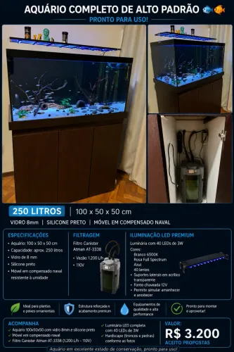Aquário 250 litros