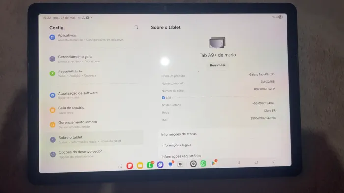 Tablet Samsung A9+ 5G