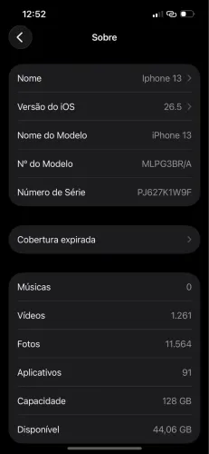 Oportunidade! iPhone 13 128GB - R$ 2.100 ? Preço para vender rápido!