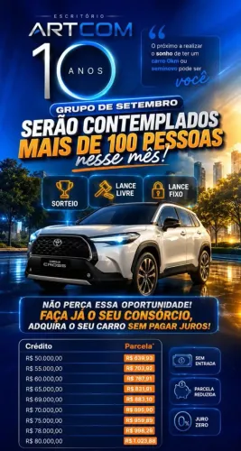 Realize o sonho do carro novo ou seminovo com a ARTCOM!