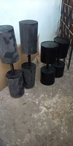 Halteres de concreto cobertos