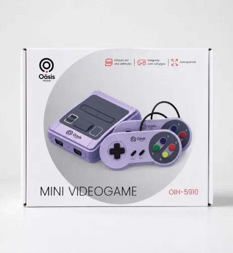 Mini Videogame Retrô HD +20 Jogos Clássicos 2 Controles