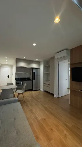 Apartamento mobiliado para locação em Higienópolis | 35 m² | 1 suíte | Prédio novo