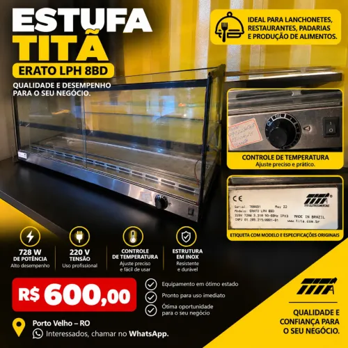 Estufa para salgados Titã
