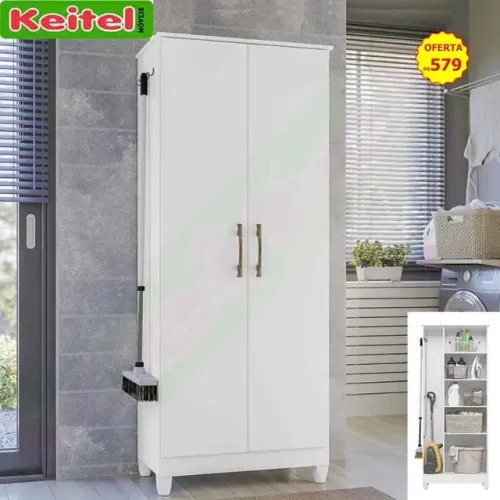 Armário Lavanderia 2 portas Jade Branco
