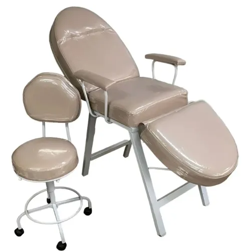 Maca + mocho + escadinha + carrinho auxiliar para estética 