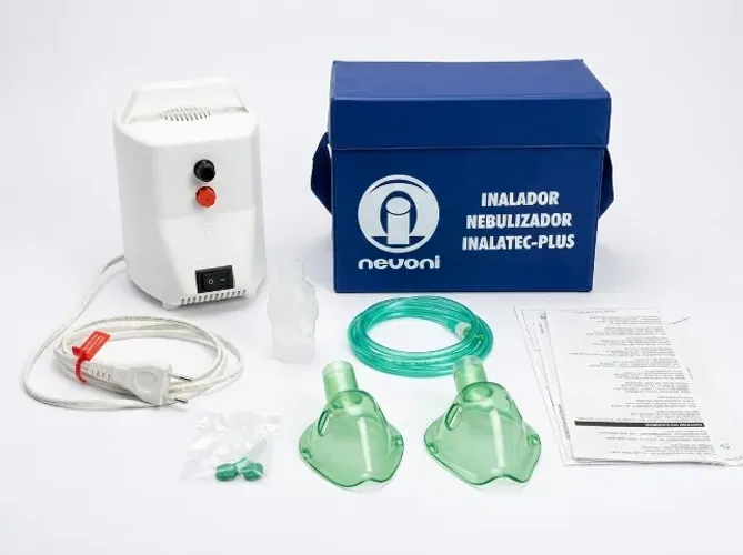 Inalador Nebulizador Nevonni Inalatec-Plus - Completo Bivolt