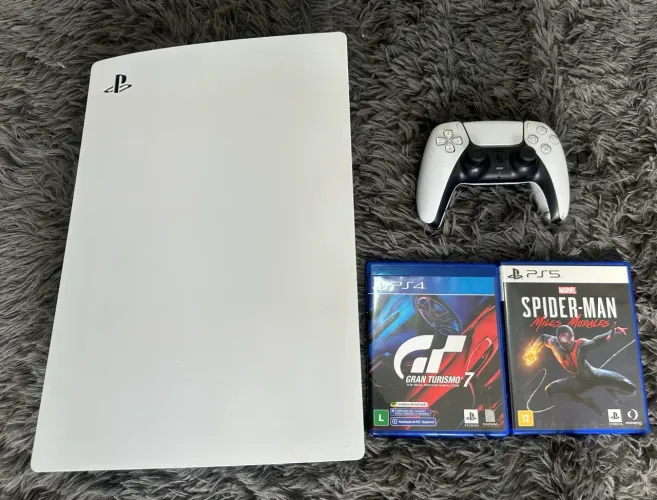 PlayStation 5 mídia física com 1 controle e 2 jogos 