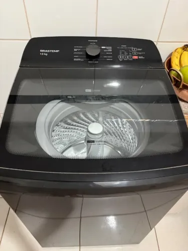 Máquina de Lavar Brastemp 13Kg Cinza Platinum com Ciclo Tira Manchas Advanced e Ciclo Anti