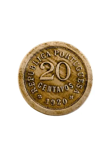 Moeda rara 20 centavos 1920 Portugal