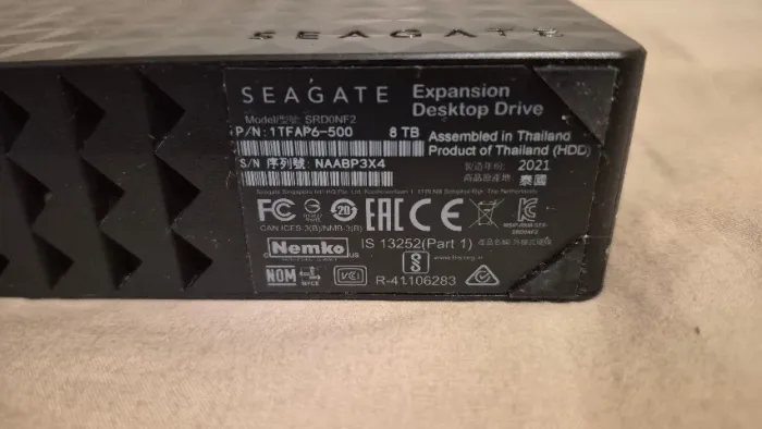 HD Externo seagate 8tb