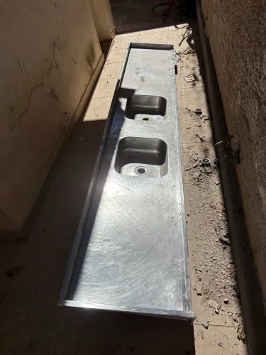 Bancada/Pia de Inox 3 Metros com 2 Cubas