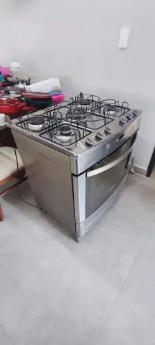Fogão Brastemp active 5 bocas com grill inox
