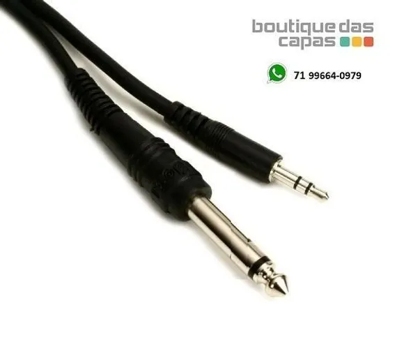 Cabo Audio Auxiliar P10 mono X P2 Stereo 1,5 Metros