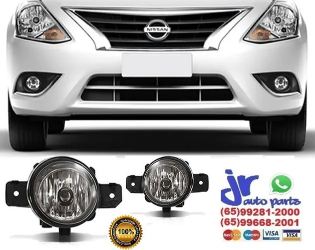 Par de Farol de Milha Versa 2011 2012 2013 2014 2015 2016 2017 2018 Auxiliar Neblina 