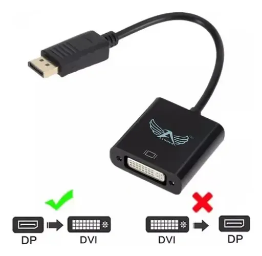 Adaptador Conversor Displayport P/ Dvi Fêmea Pc