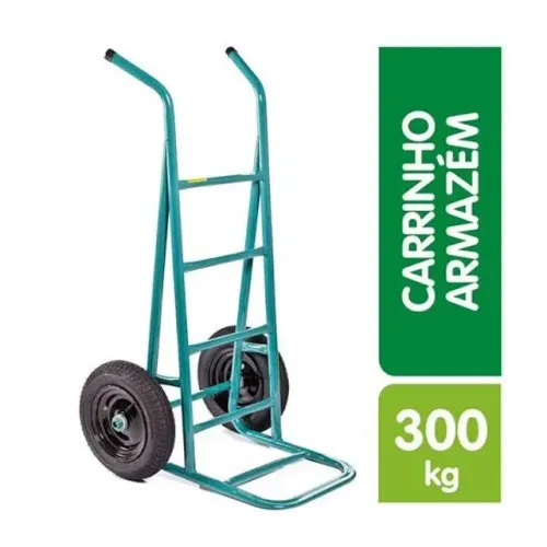 Carrinho Armazém Metalpama de Carga Pneu Câmara 300kg