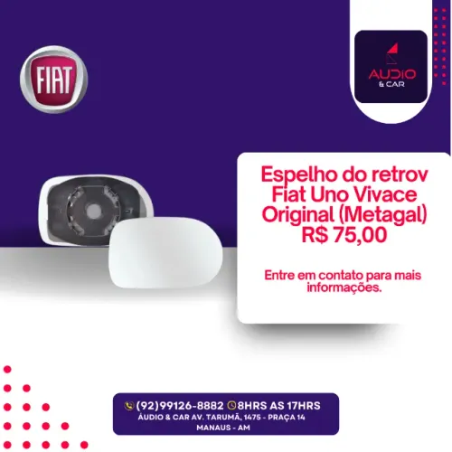 Espelho do retrovisor do Fiat Uno Vivace 