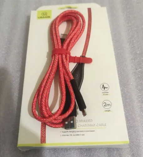 Cabo  Micro USB / V8  -  2 Metros - Trançado - Original USAMS - R$: 25,00  Cada