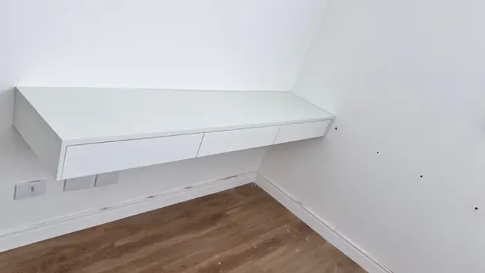 Bancada suspensa 3 gavetas 100% MDF 150X40