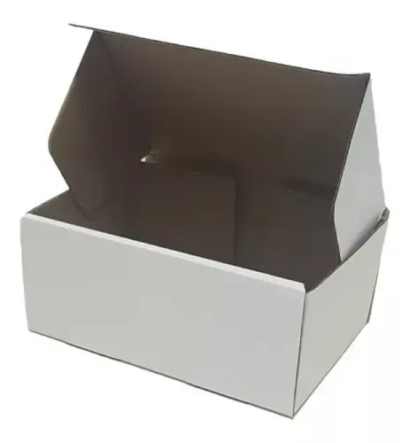 Caixa De Embalagem Papelão Branca 24x15x11cm De 1mm De Espessura