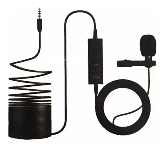 Microfone de Lapela Celular Smartphone Profissional Stereo entrevista poscast