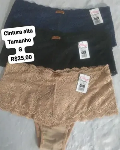 Calcinha em renda tamanho G vários modelos e opções 