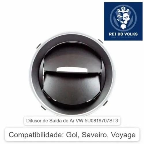 Difusor do Ar-condicionado Gol, Voyage, Saveiro, G6, 2013, 2014, 2015, 2016 