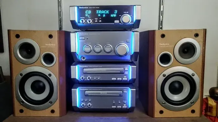 Mini System Technics Sc-hd505 Tuner,amp,cd,tape Deck,caixas