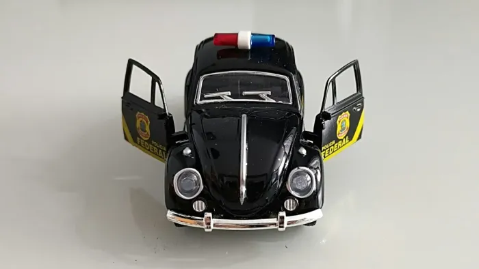 Linda Miniatura Fusca da Polícia Federal (Novo)