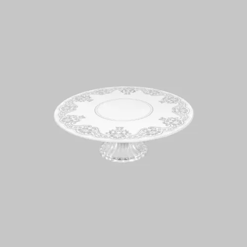 Prato De Bolo Ornamento De Vidro Redo Ren 29,5cm 17753 Promo