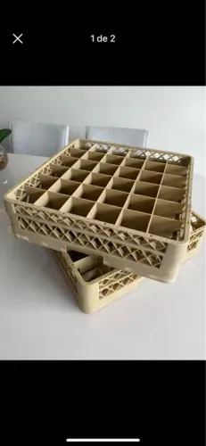 Rack para transporte ou lavagem de copos ate 260ml com 36 compartimentos - (8 disponíveis)