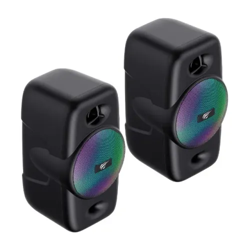 Caixa Som Gamer Havit RGB USB, 3.5mm Audio 2x 3w p/ PC, Notebook