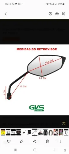Retrovisores GVS/ Motocicletas 