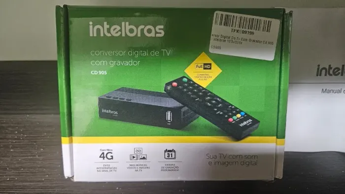 Conversor Digital De Tv Com Gravador Cd 905 Intelbras Cor Preta