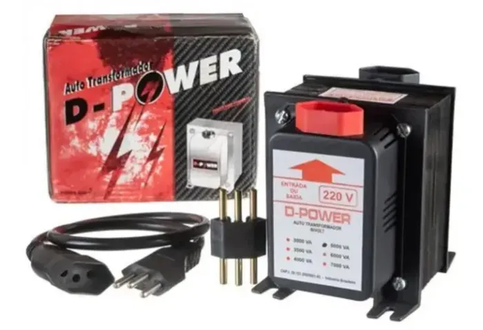 Transformador D-Power 3000W Reais (Aprox. 5000VA) - Bivolt - NOVO