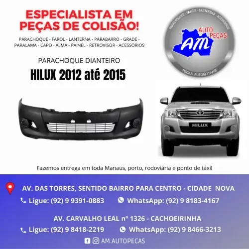 parachoque hilux 2012/15