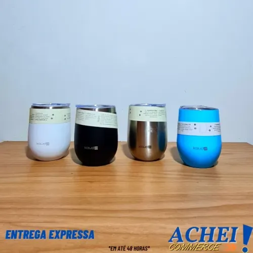 Copos térmico kouda inox 360ml Com Tampa - Novo