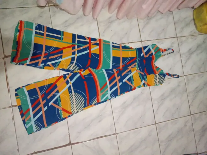 Macacão estampado longo