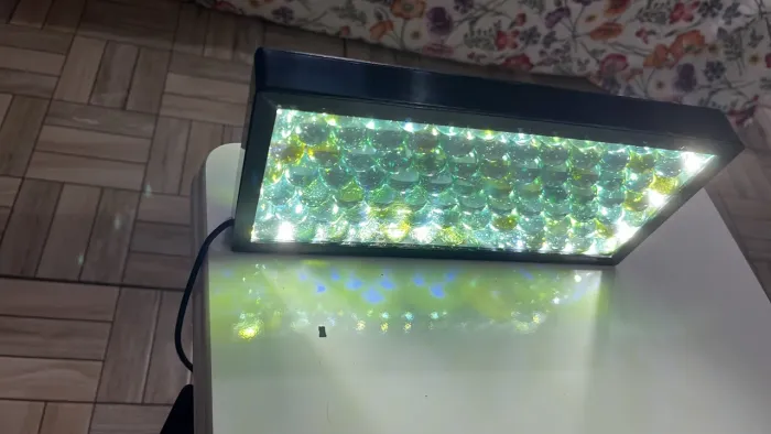 Luminária de bolinhas de vidro para decoração