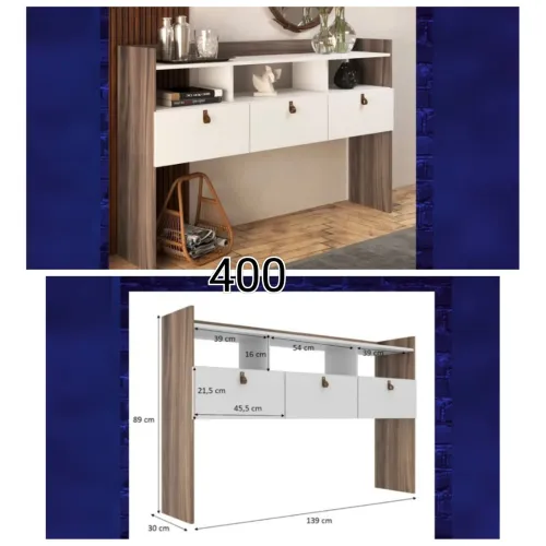 Mesa de Apoio Console 139cm Amadeirado