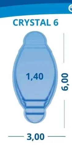 Piscina Crystal 6 - 6,00 x 3,00 x 1,40