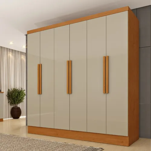 Guarda-Roupa 6 Portas Bariloche 1,80 m- Produto Novo