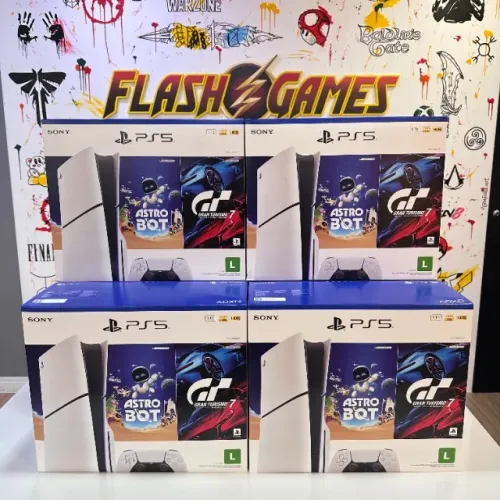 PS5 Slim c/ Leitor 1TB SSD | Bundle Astro Bot e Gran Turismo 7