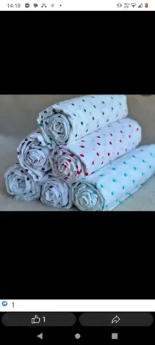 Kit de Lençóis de Algodão com Estampa de Bolinhas