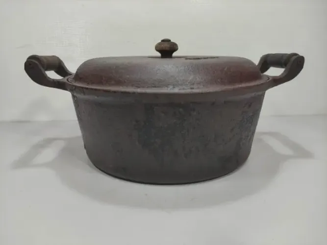 Panela Ferro Fundido 28 Tampa Fundição Santana 6.5kg Mdb Marrom (Usado)
