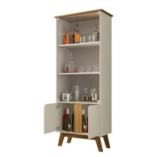 Cristaleira com 4 Portas e Pés Retrô FEITO EM MDF/MDP (SUPER OFERTA)!!