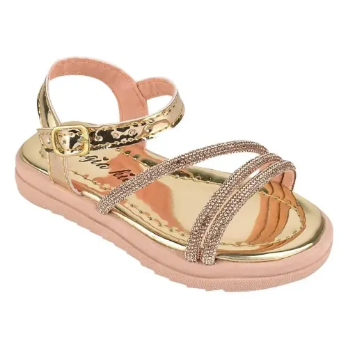 Sandália Infantil Dourada com Strass - Conforto e Estilo