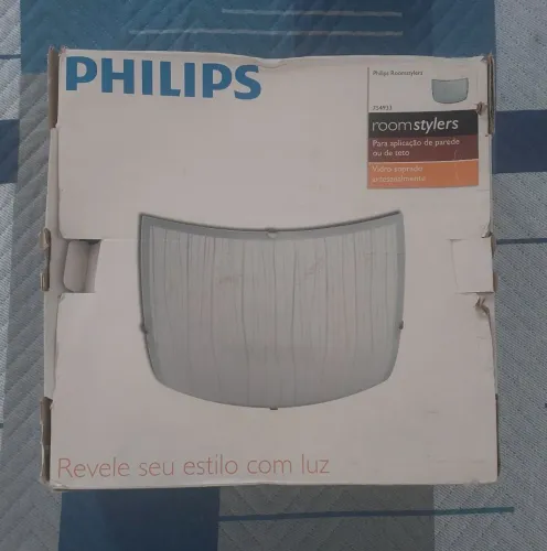 Plafon/lustre Philips Roomstylers de vidro e metal